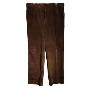 Brioni corduroy pants mens 40 brown dress designer cannes flat front italian